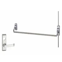 VON DUPRIN Surface Vertical Rod: 44 in Max Door Wd, Chrome (MPN 8827L US26D RHR)