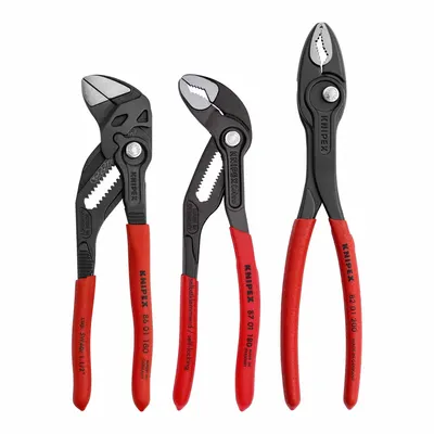 KNIPEX Plier Set: 3 Pliers, Std Cushion Grip, Manual - General Purpose Assorted Pliers Sets