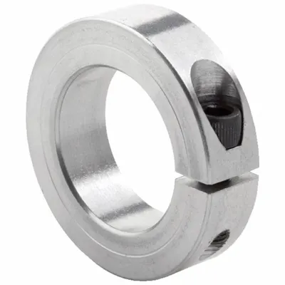 CLIMAX METAL PRODUCTS Shaft Collar: 1-Piece, Inch, Round, Clamp-On, 1 11/16 in Bore Dia - Aluminum Shaft Collars