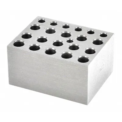 OHAUS Modular Block: Anodized Aluminum, 3 in Overall Wd, 3 3/4 in Overall Lg - Dry Bath Blocks