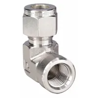 PARKER Compression Fitting Elbow: 3/4 in OD x 1/2 in Pipe Fitting Size, Compression x FNPT (MPN 12FEL8N-316)