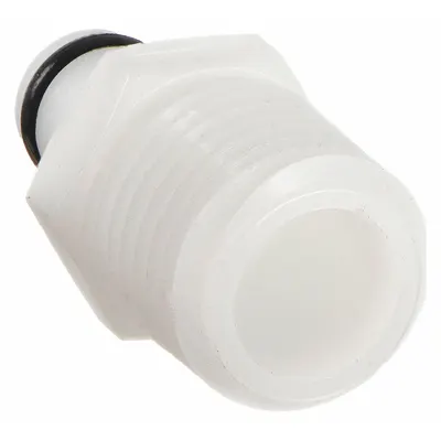 COLDER Quick Connection Insert: Insert, 1/8 in Pipe Size, NPT x MNPT, Acetal, White - Acetal Quick-Disconnect Tube Fittings