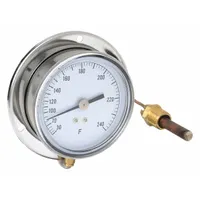 APPROVED VENDOR Analog Panel Mount Thermometer: 100°F to 350°F, ±1°F Scale Division, 3.5 in Dial Dia (MPN 13G236)