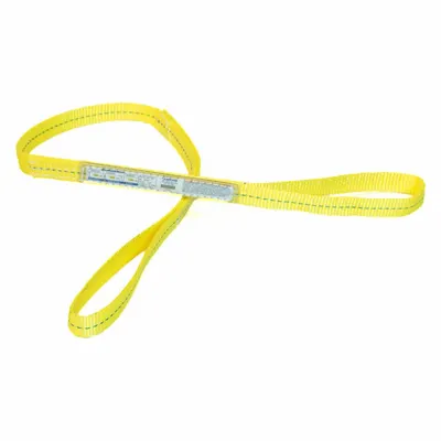 STREN-FLEX Web Sling: Type 3, Polyester, 8 ft Sling Lg, 8 in Eye Lg - High-Visibility Polyester Flat-Eye Web Slings