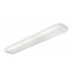 Acrylic replacement lens for 48-inch vapor-tight light fixtures. Measures 49 3/4 inches long, 7 3/8 inches wide, and 2 1/4 inches high. Suitable for use in sealed, moisture-resistant fixtures in industrial and commercial environments.