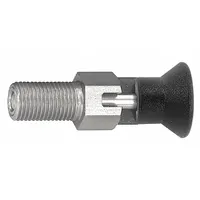KIPP Indexing Plunger: Locking, 18-8 SS Body w/ 400 SS Plunger, M10x1 Thread, 5 N to 12 N Nose Force (MPN K0338.03105)