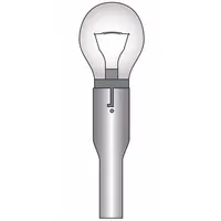 Warning Whip Lens: Incandescent, Solid, 2.4 to 12 W, Clear, 1 in Ht, 1 in Wd (MPN FS9030)