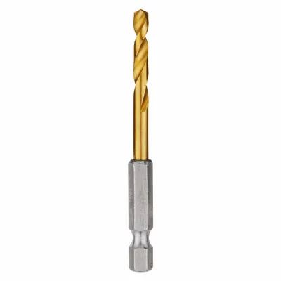 MILWAUKEE Hex Shank Drill Bit: 11/64", 135° Split Point, TiN-Coated HSS - Milwaukee Shockwave Impact Duty Drill Bits