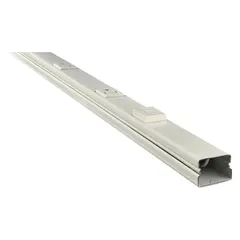 Steel raceway strip with 9 NEMA 5-15R outlets and one Type A USB charging port. Includes two blank end fittings. Suitable for distributing power and data in commercial or industrial workspaces such as open-plan offices, labs, or workstations.