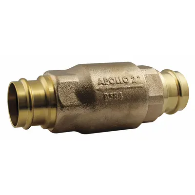 APOLLO Ball Cone Check Valve: Ball, Inline Valve Body, Bronze, 1 in Pipe Size - Lead-Free Bronze Ball Check Valves