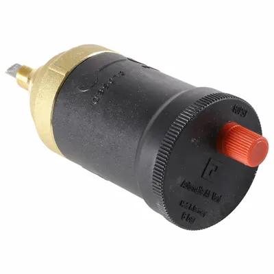 RESIDEO BRAUKMANN Air Vent: In-line, Top Port, 1/8 in MNPT, For Water/Glycol, Thermoplastic Body - Vertical-Discharge Air Vents