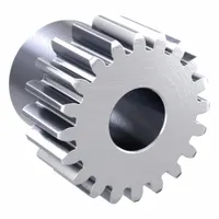 Spur Gear: Module m 1, 20 Teeth, 8 mm Bore Dia, Stainless Steel, 20° Pressure Angle, Plain Bore (MPN SUS1-20)