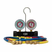 BLACKMAX Refrigerant Manifold Set: 2 Valves, 3 Hoses, Series Blackmax, 2 1/2 in Gauge (MPN MBAP5E)