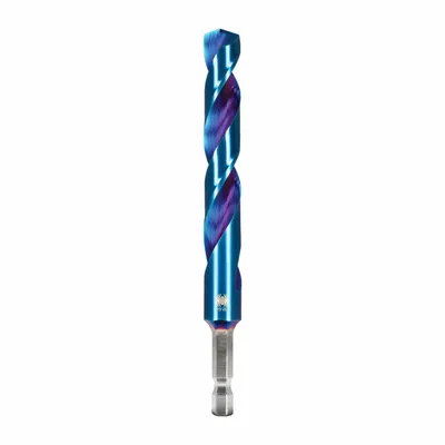 SPYDER Twist Drill Bit: 1/2", 137° Split Point, TiCN High Speed Steel - Spyder Mach-Blue Drill Bits