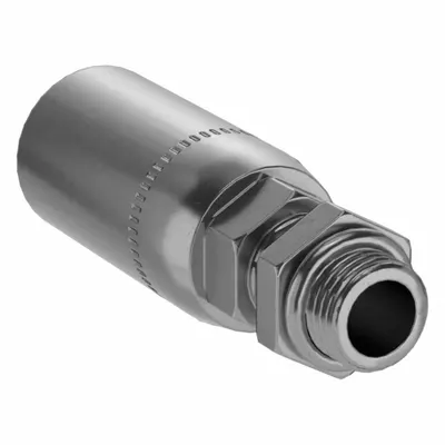 KURT MBX-06-06 Straight Hydraulic Crimp Fitting - Kurt Crimp Hydraulic Hose Fittings with ORB Connection
