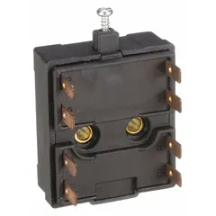 Contact block designed for use with limit switches to open or close electrical circuits based on mechanical position. Suitable for industrial automation, conveyor systems, and machine safety guards where reliable switching is required.