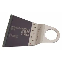 This 12-point mounted blade is made of carbon steel with an overall length of 4 13/16 in. Designed for flush cutting, it is suitable for cutting drywall flush against surfaces in renovation and finishing work.