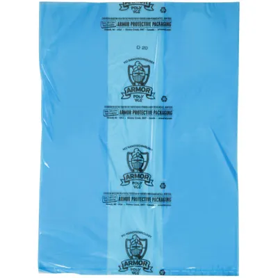 ARMOR POLY Open-Ended Bag: 2 mil Thick, 50 in Wd, 80 in Lg, Blue, Roll - VCI Open-Ended Poly Bags