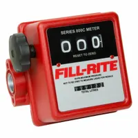 FILL-RITE Mechanical Flowmeter: Mechanical Fuel Transfer Meter, Aluminum, 3/4 in FNPT, FNPT, Buna-N (MPN 807CL)