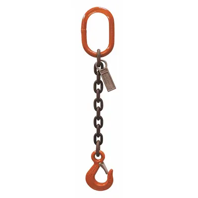 STREN-FLEX Chain Sling: 9/32 in Chain Trade Size, 100 Chain Grade, Sling Hook, Alloy Steel - Grade-100 Single-Leg Chain Slings
