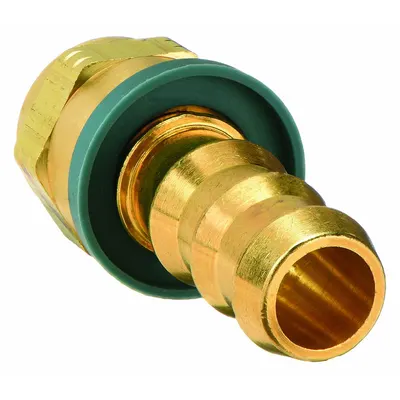 AEROQUIP Barbed Hydraulic Hose Fitting: -10 For Hose Dash Size, For 5/8 in Hose I.D. - Brass Barbed Hydraulic Hose Fittings
