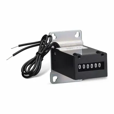 TRUMETER Electromechanical Counter: Front Panel Mounting, 1 in x 1 3/8 in, 90 V DC – 110 V DC - Electromechanical Counters