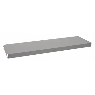 TENNSCO Shelf: 60 in x 18 in, 3,250 lb Load Capacity, Steel, 16 ga Decking, Gray - Solid Steel Decking Shelf Kits for Boltless Shelving