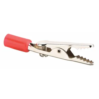 GROTE Test Clip: 5 A Max Current, 5/16 in Max Jaw Opening - Alligator Clips for Battery Testers