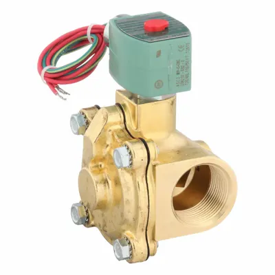 REDHAT Solenoid Valve: 2-Way, Normally Closed, 1 1/4 in Pipe Size, 110V AC/120V AC - 2-Way/2-Position, Normally Closed Solenoid Valves