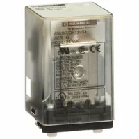 SCHNEIDER General Purpose Relay: Socket Mounted, 10 A Current Rating, 24V DC, 3PDT, C Socket (MPN 8501KUDR13V53)