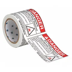 Adhesive-mounted polyester sign warning of arc flash hazards and requiring appropriate PPE per NFPA 70E. Non-retroreflective, non-glow-in-the-dark. 0.01 in thick, 3 1/2 x 5 in nominal size. Pack of 100. Suitable for electrical enclosures and equipment where arc flash risks exist.
