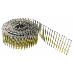2-inch vinyl-coated flat smooth steel wire framing nails with diamond point, supplied in a 3,600-count pack. Designed for use with compatible pneumatic nailers in general framing, sheathing, and truss building applications.
