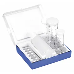 This water test kit measures total hardness in water samples, with a range of 20 to 800 mg/L and sensitivity of 20 mg/L. It includes a sample bottle and provides 30 tests per kit. Suitable for monitoring water hardness in industrial processes such as boiler feedwater and cooling systems.