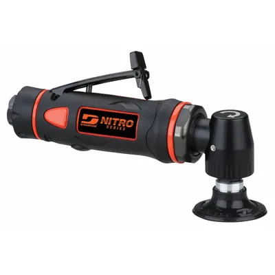 DYNABRADE Air Disc Sander: 2 in Pad, Locking, Light Duty, 0.3 hp, 18 cfm, Right Angle Grip - Rotary Disc Sanders