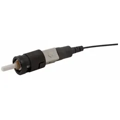 SC simplex fiber optic connector for terminating OM2 multimode fiber cables. Black finish. Pack of 12. Suitable for use in structured cabling systems for data transmission.