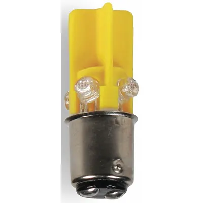 EDWARDS SIGNALING Compact LED Bulb: LED, Double Contact Bayonet (BA15d), (T) Tubular, T3-1/4 - BA15d Double-Contact Bayonet Base Lamps