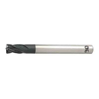 OSG Corner Radius End Mill: Carbide, TiAlN Coated, 4 Flute, 4 mm Mill Dia, 6 mm LOC - Reduced-Neck Carbide Corner-Radius End Mills for Stainless Steel & Super Alloys