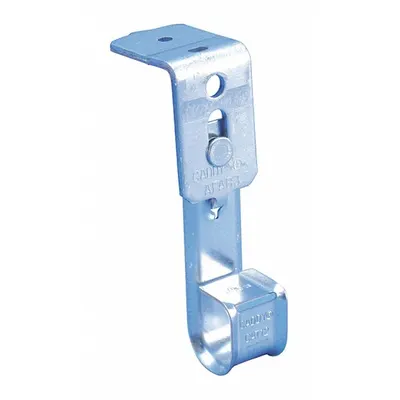 NVENT CADDY J-Hook Angle Bracket: Screw-On with Locking Latch, 3/4 in Max. Bundle Dia. - Ceiling Mount J-Hooks