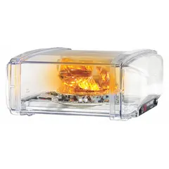 This SAE J845 Class 1 mini light bar from the HighLighter series features a permanent screw mount and pigtail electrical connection. The aluminum housing provides structural integrity for use in vehicle or fixed-equipment warning-light applications.
