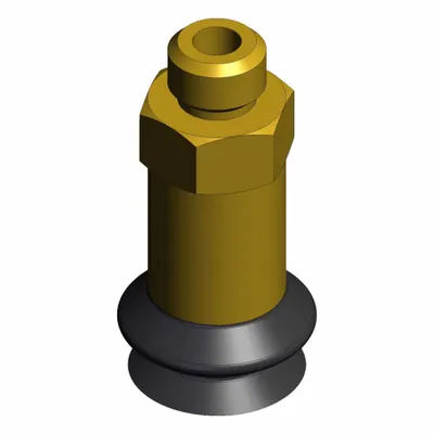 SMC Vacuum Pad: Bellows, M5 x 0.8, 8 mm Pad Dia, Silicone, Black, 40, 20 mm Pad Ht - Bellows Type Automotive Industry Vacuum Pad Assemblies