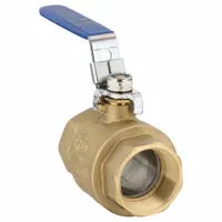 APPROVED VENDOR Manual Two-Way Ball Valve: 1 1/2 in, Straight, FNPT x FNPT, Full Port Ball Port