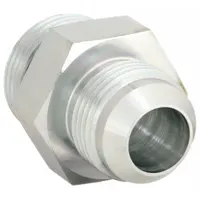 Hydraulic Hose Adapter: 7/8 in x 3/4 in Fitting Size, Male x Male, ORB x JIC, Rigid, Straight (MPN 202702-14-12S)