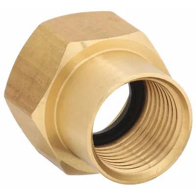 WESTWARD Garden Hose Adapter: 1/2 in x 3/4 in Fitting Size, Female x Female, Rigid - GHT-to-NPT Adapters & Connectors