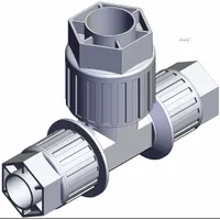 SMC High Purity Fitting: 3/4 in OD x 1 in OD x 3/4 in OD Size, PFA (MPN LQ3T6A-R9)