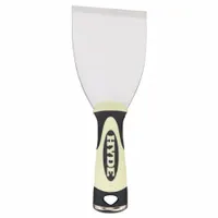 HYDE Scraper: Bld. Mat. Carbon Steel, Hdl. Mat. Polypropylene/TPE, Stiff, Bent Bld. Shape (MPN 06401)