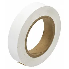 This white vinyl banding tape is used for industrial pipe identification and color banding. It is non-reflective, 1 inch wide, and supplied in a 90-foot roll (1,080 inches total). The tape helps mark pipes to indicate contents or flow direction in facilities.