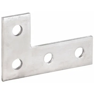 CALBRITE Corner Plates: 4 Holes, 9/16 in Hole Dia, 1 5/8 in Strut Channels