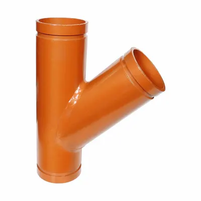 GRUVLOK 45° Lateral Wye, 2-1/2 in x 2-1/2 in x 2-1/2 in, Carbon Steel, EPDM Seal - Grooved Pipe Fittings