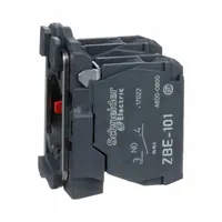 SCHNEIDER Contact Block: 22 mm Panel Mounting Size, 1NO/1NC, Momentary, ZB5 Series (MPN ZB5AZ105)