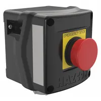 Control Station: 1 Gang, Push Button, 1NO/1NC, Emergency Stop, 0 Pilot Lights, 3/4 in, Dead-End Hub (MPN HKHMOD001283WW)